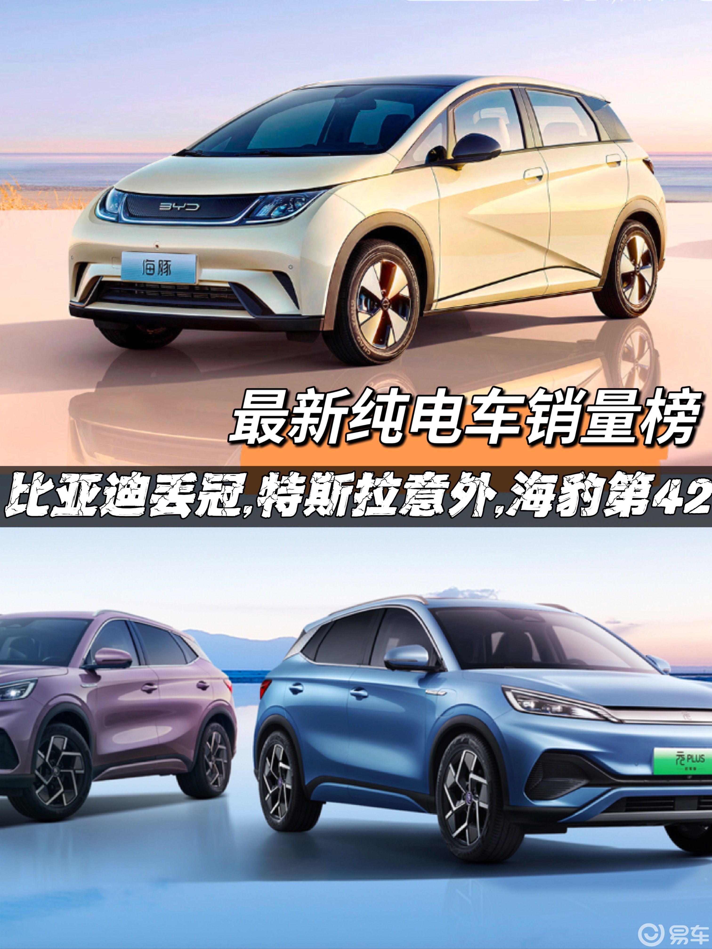 太惨了！最新纯电车销量榜：比亚迪丢冠，特斯拉意外