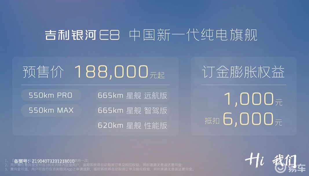 银河E8预售价18.8万元，B级纯电市场要大洗牌了